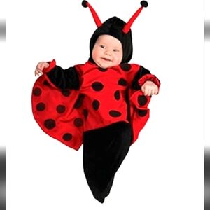 Rubies infant newborn Ladybug Costume  includes a bunting bag & soft head piece